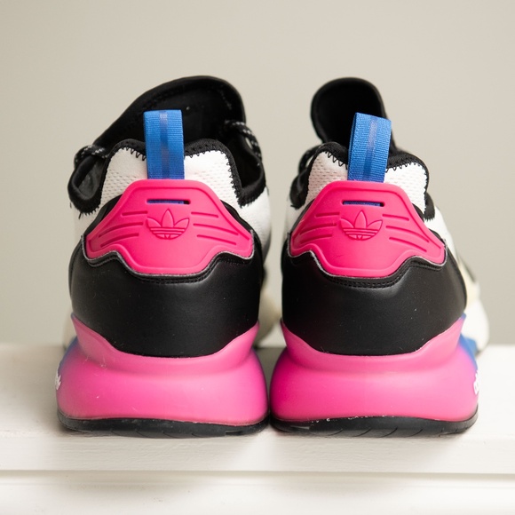 Adidas ZX 2K Boost Men's sz 14 Running Shoes (Pink/White/Blue) Near New! - Picture 4 of 7